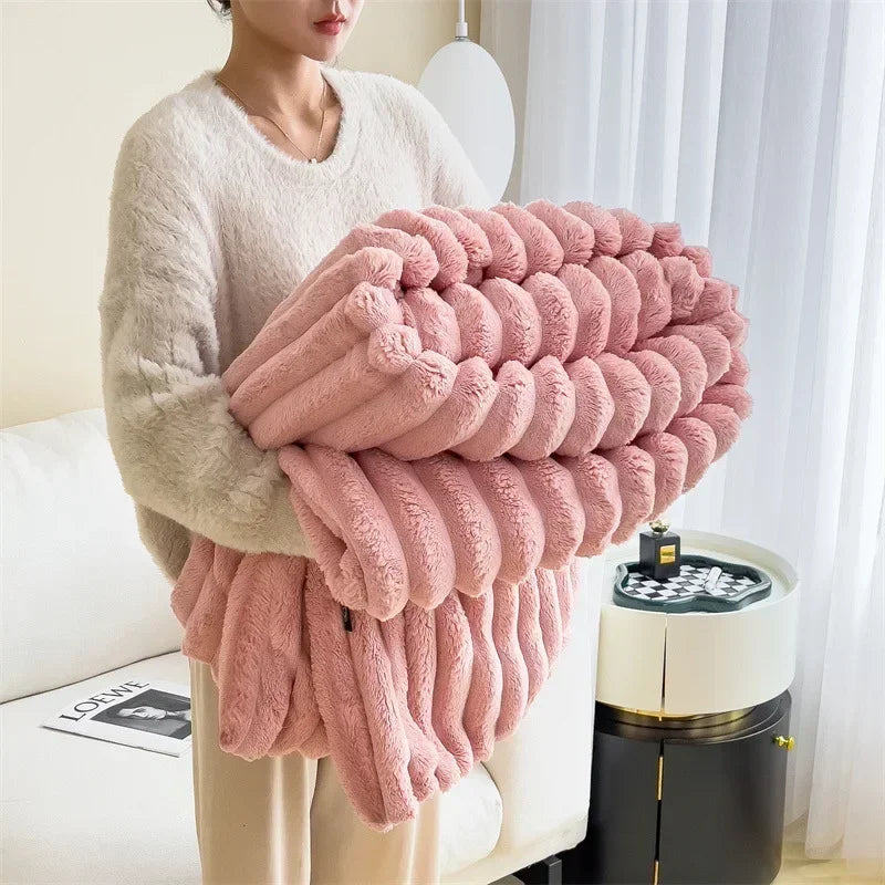 Weiche Plüschdecke aus Blasensamt