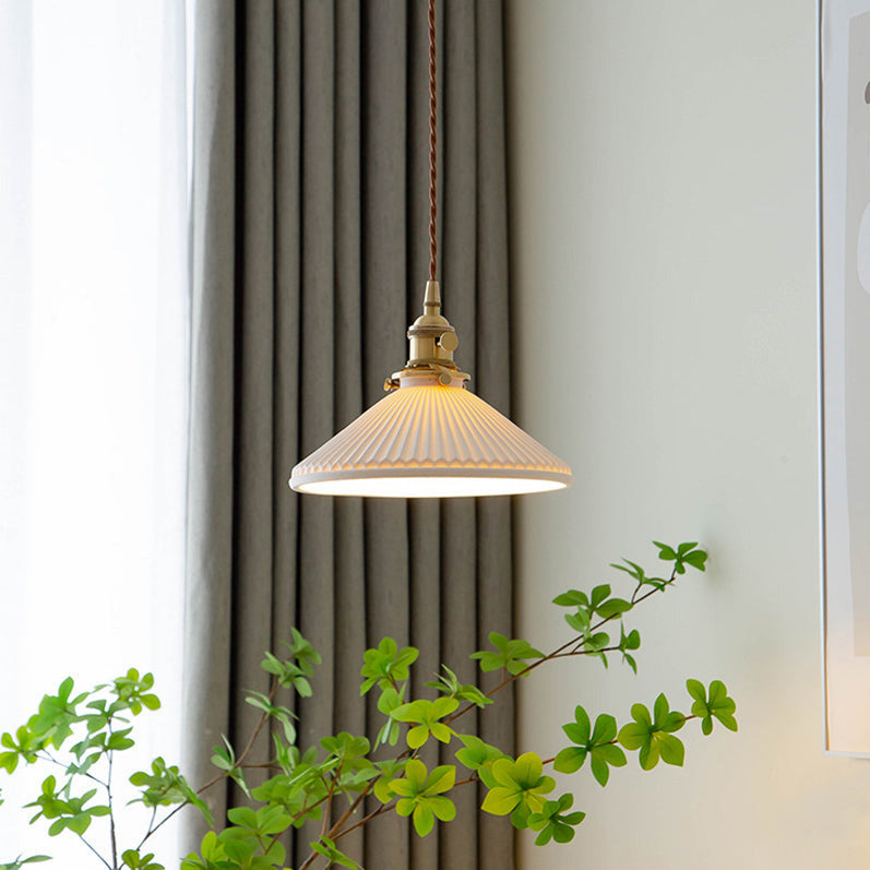 Glisten - Weiße keramische Pendelleuchte