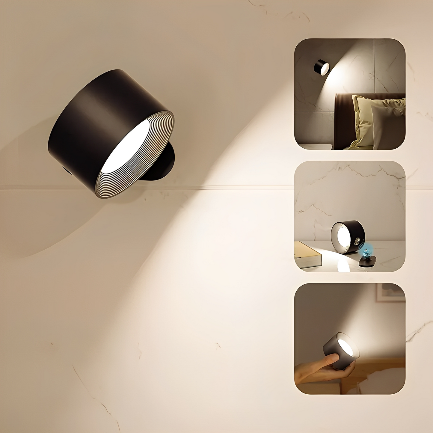 Jana – Wiederaufladbare USB LED Wandleuchte