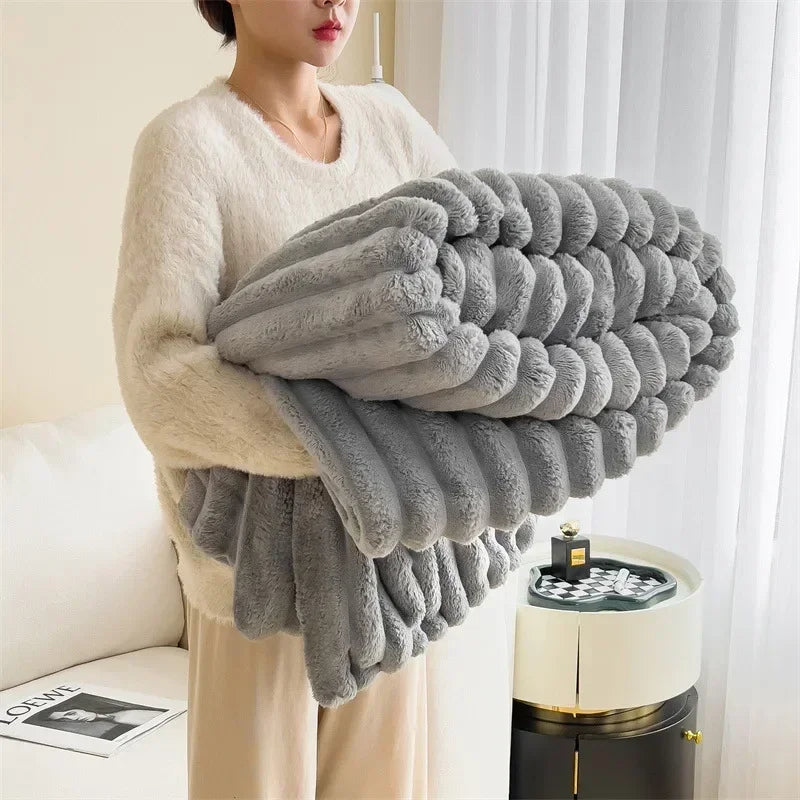 Weiche Plüschdecke aus Blasensamt
