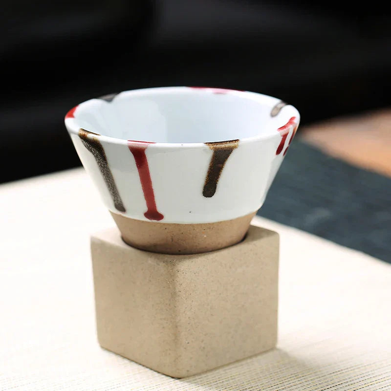 Yumi – Retro-Teetasse aus japanischer Grobkeramik