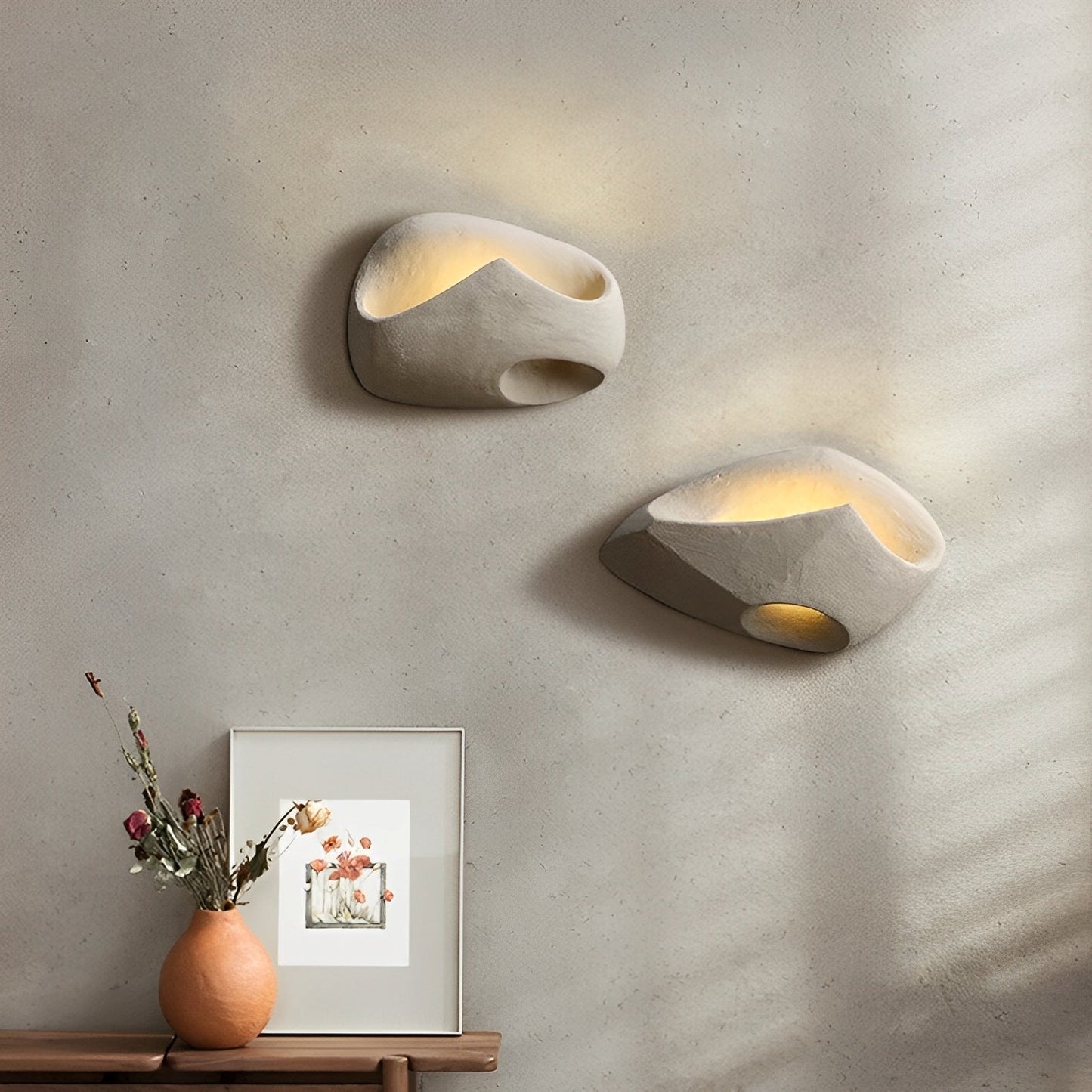 Edda – Wandlampe aus Beton im modernen Art-Déco-Stil