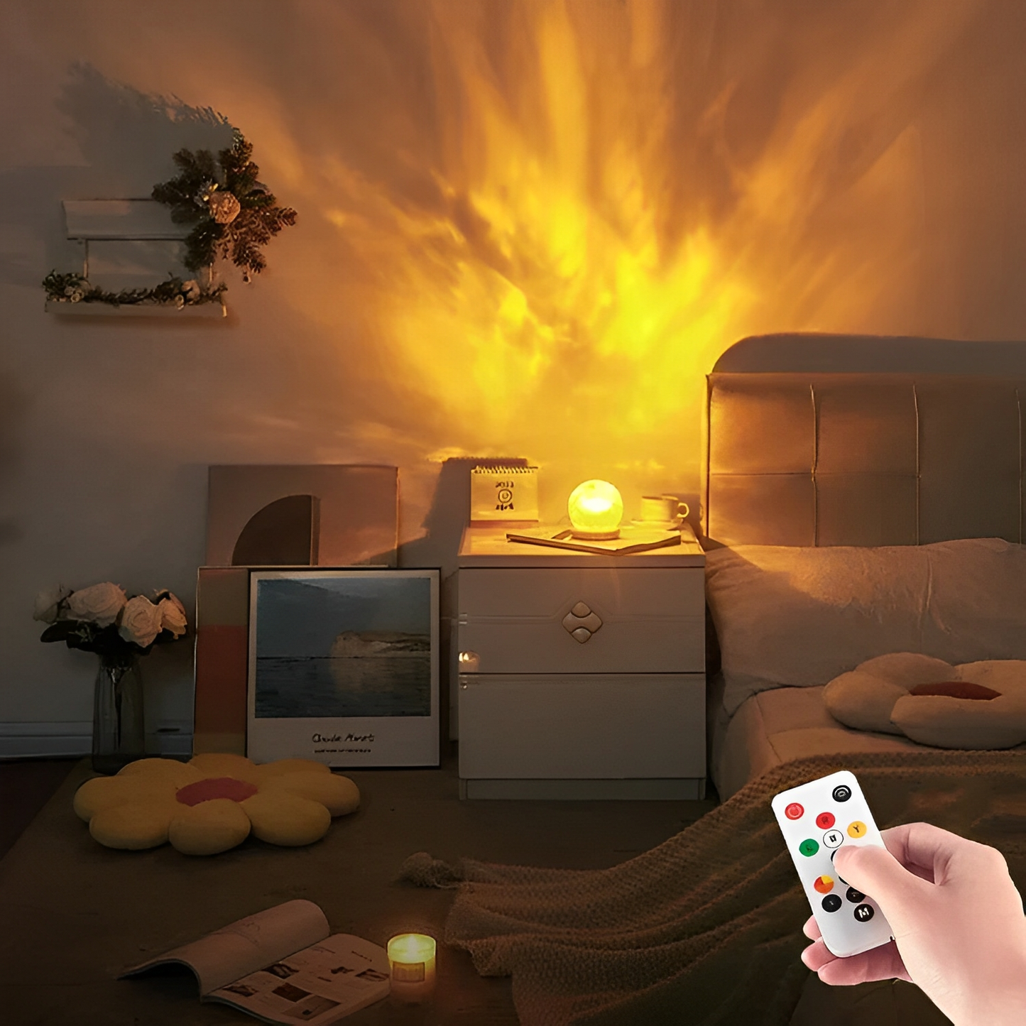 Aurelia – LED-Projektionslampe mit Wasserwellen-Effekt