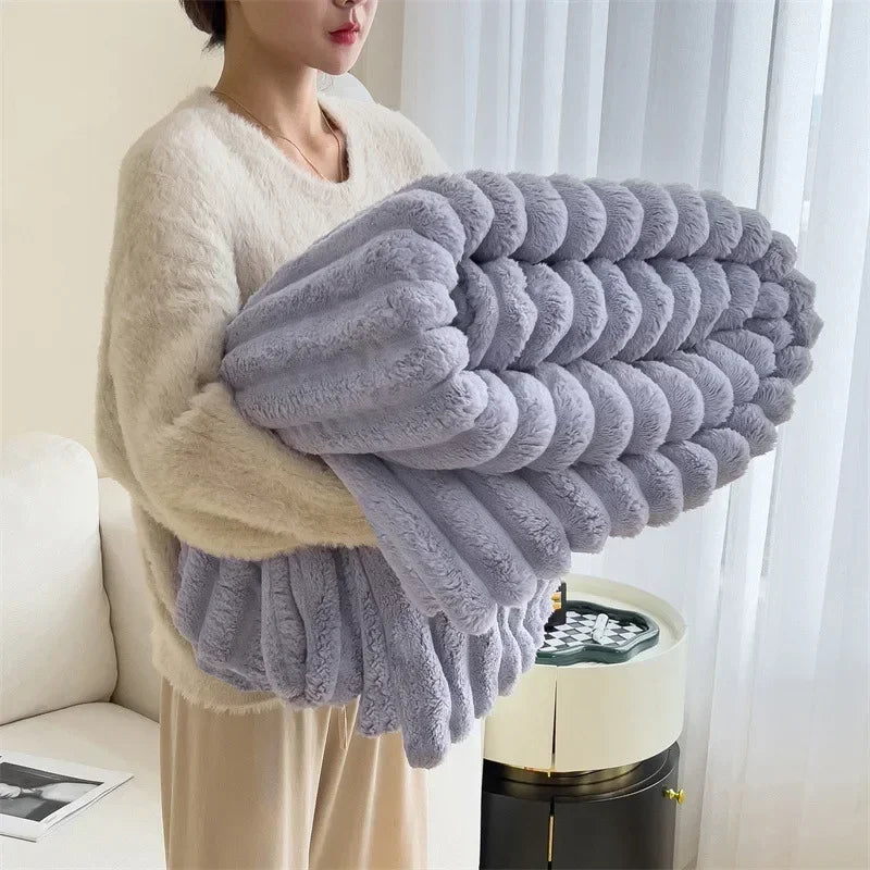 Weiche Plüschdecke aus Blasensamt