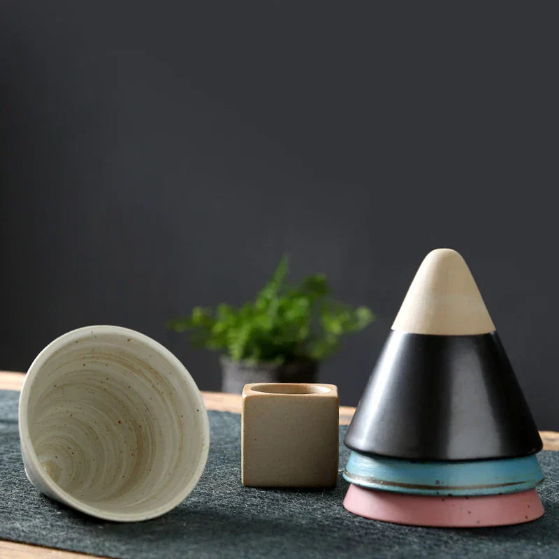 Yumi – Retro-Teetasse aus japanischer Grobkeramik