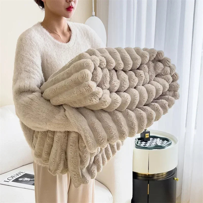 Weiche Plüschdecke aus Blasensamt