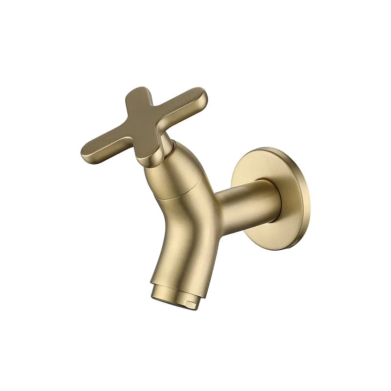 BrassFlow – Wand-Kaltwasserhahn aus massivem Messing