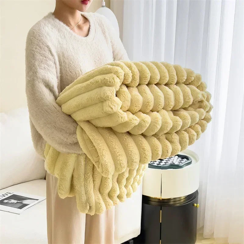 Weiche Plüschdecke aus Blasensamt