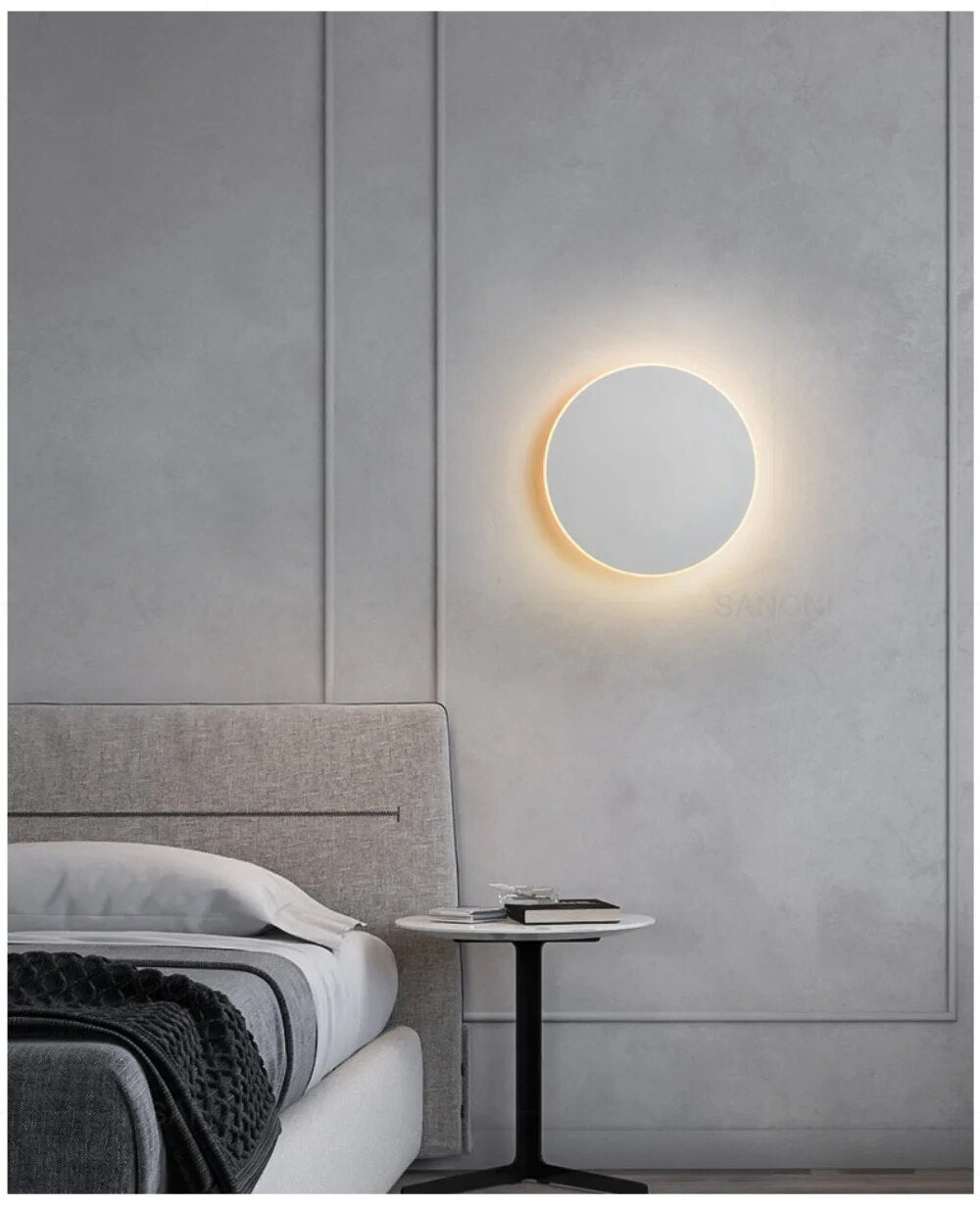 Runde Lichttreppe Wand Hintergrund Touch Lampe