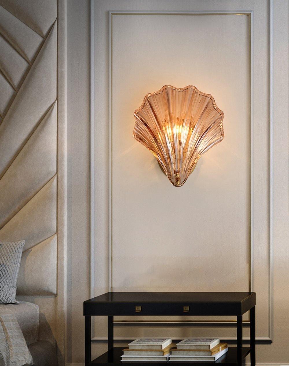 Shellina – Wandlampe in Muschelform aus Keramik