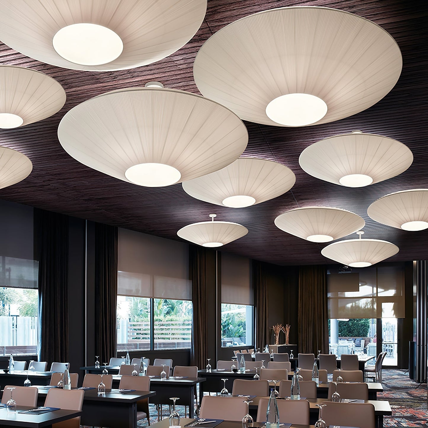 Siam – Stoff-Lampe für die Decke im modernen Stil