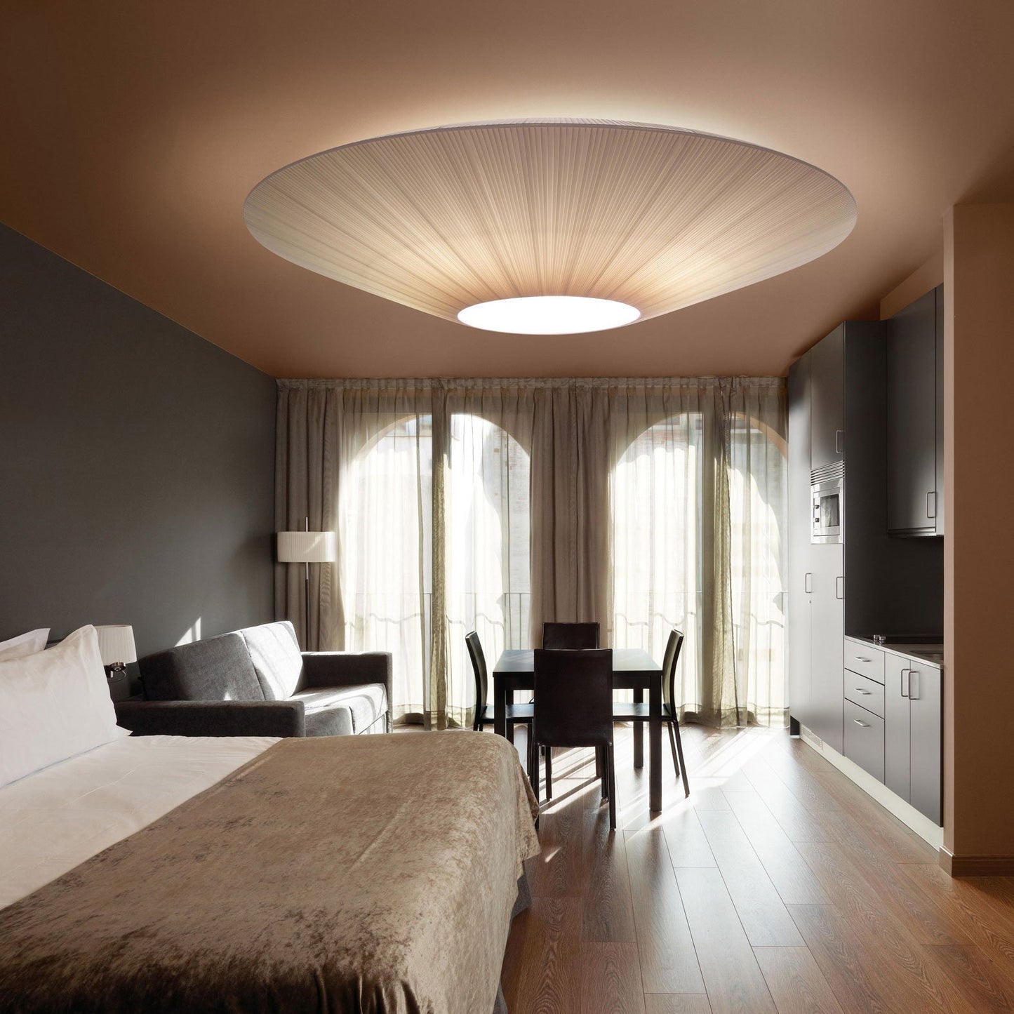 Siam – Stoff-Lampe für die Decke im modernen Stil