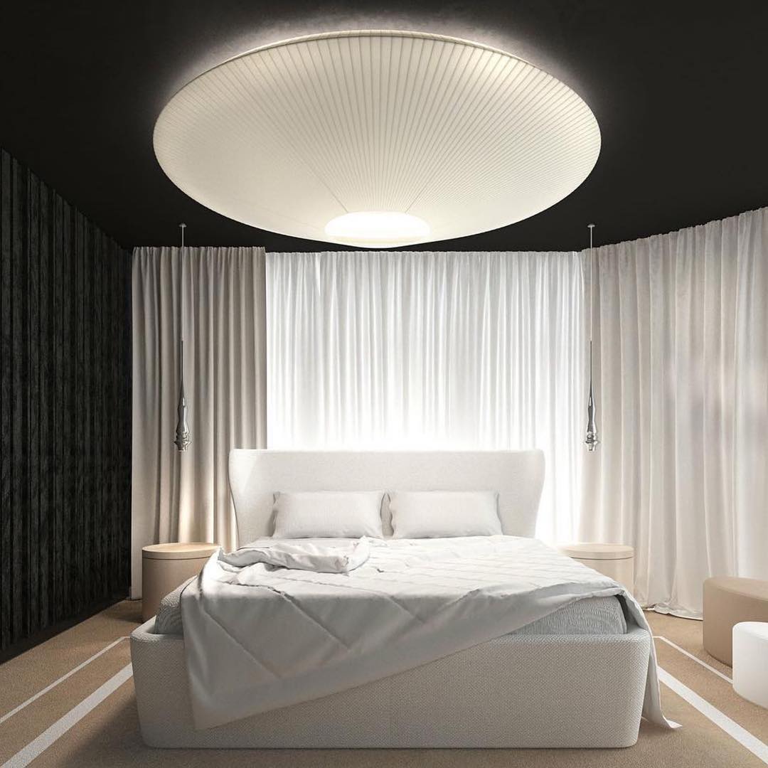 Siam – Stoff-Lampe für die Decke im modernen Stil