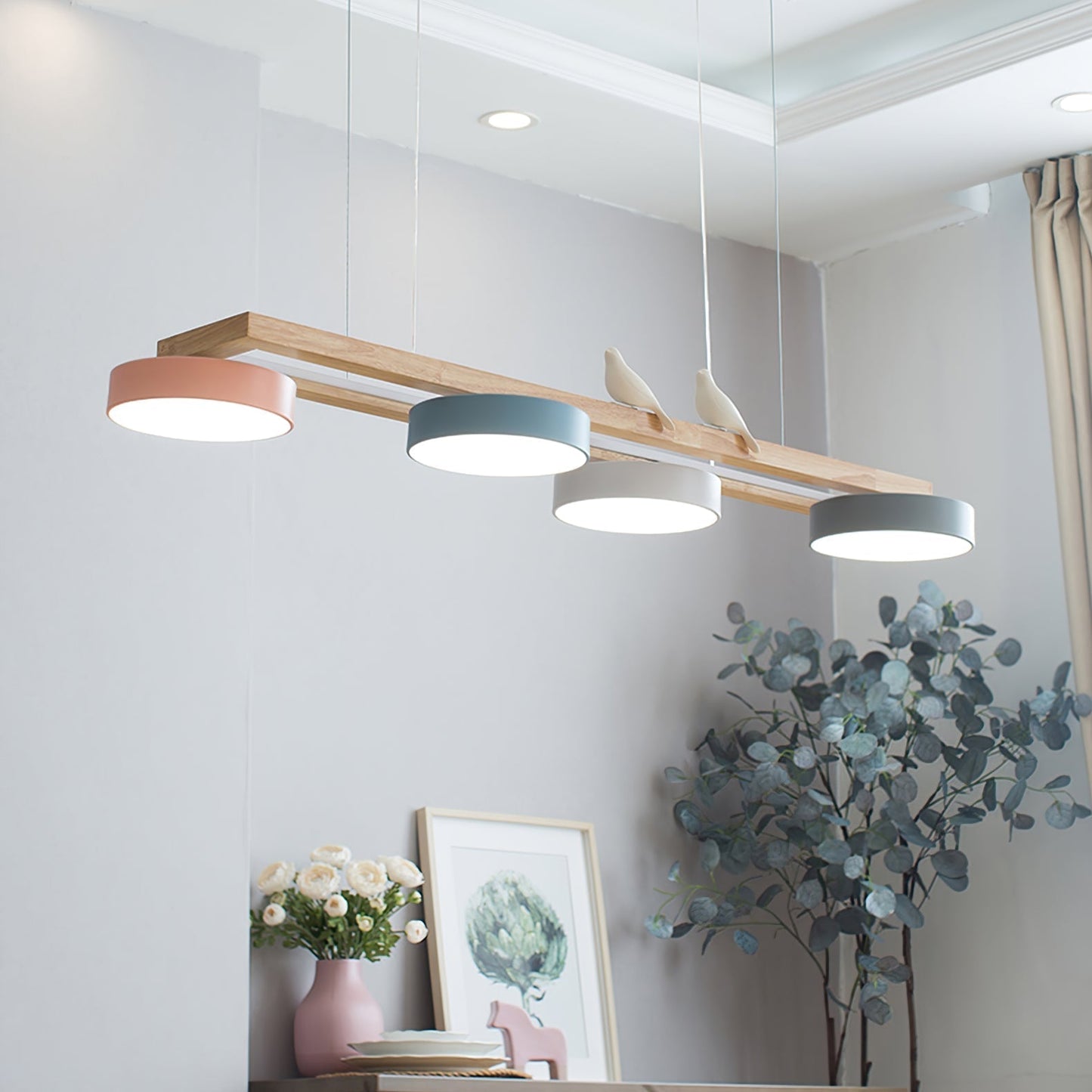 Elian – Moderne LED-Pendelleuchte aus Massivholz