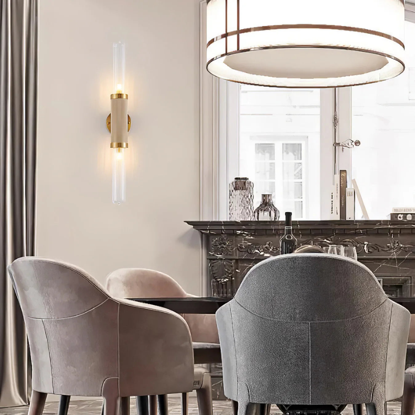 Eira – Moderne Wandlampe mit Glastreifen im nordischen Stil