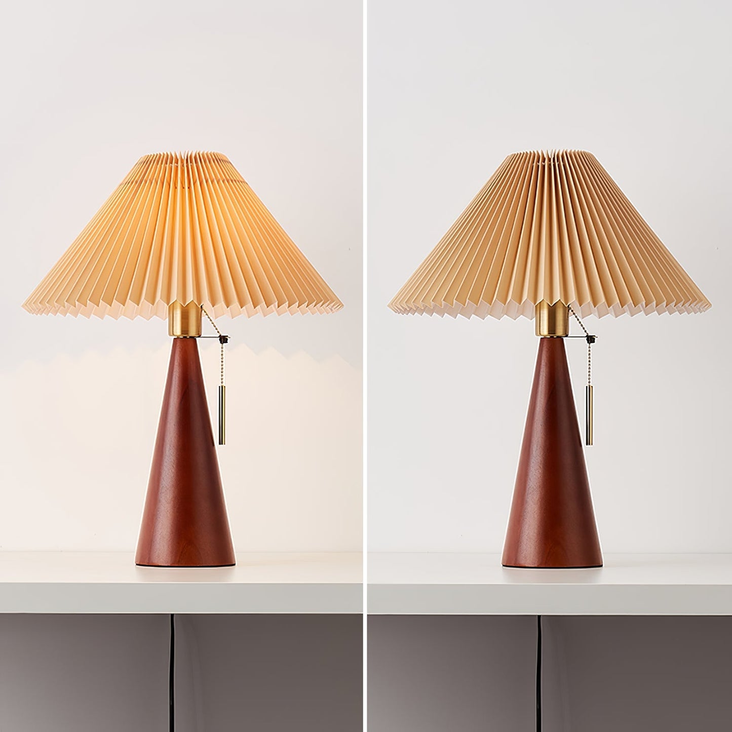 Rami – Tischlampe aus Walnussholz