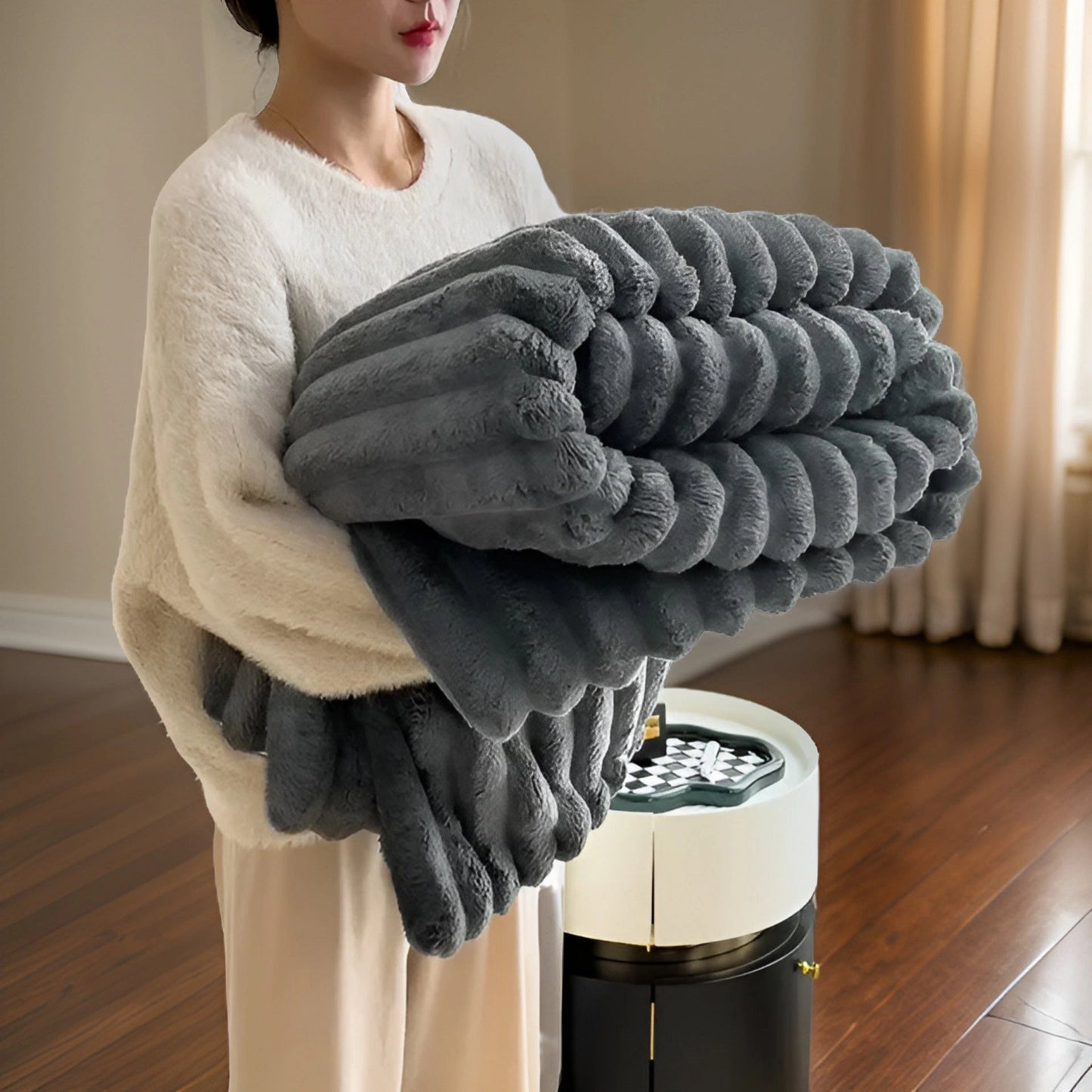 Nuvira – Weiche Luxusdecke mit Hasenfell-Feeling