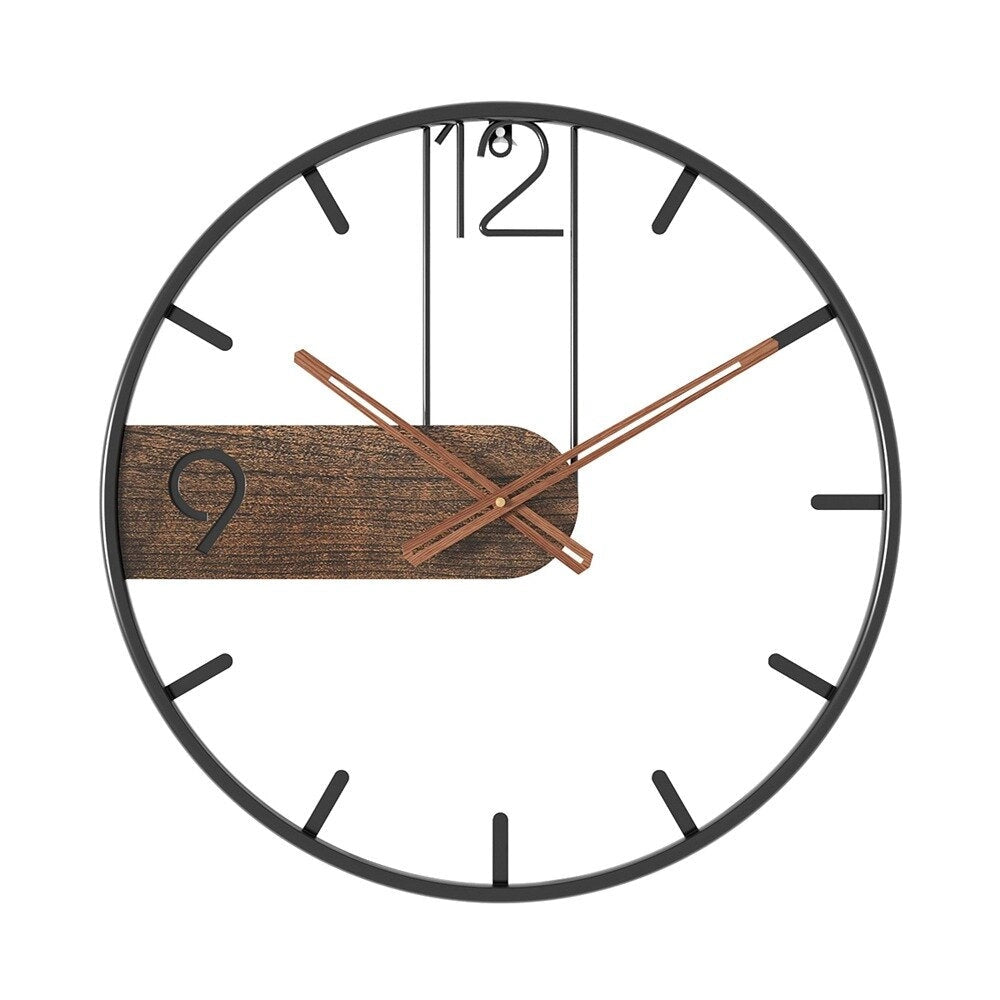 Nero – Große Metall-Wanduhr im einfachen Design