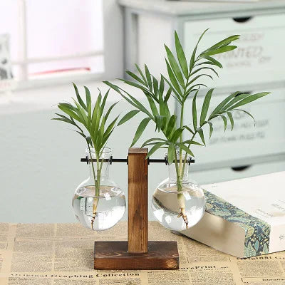 Terrarium Holzglasflasche Pflanzenvase