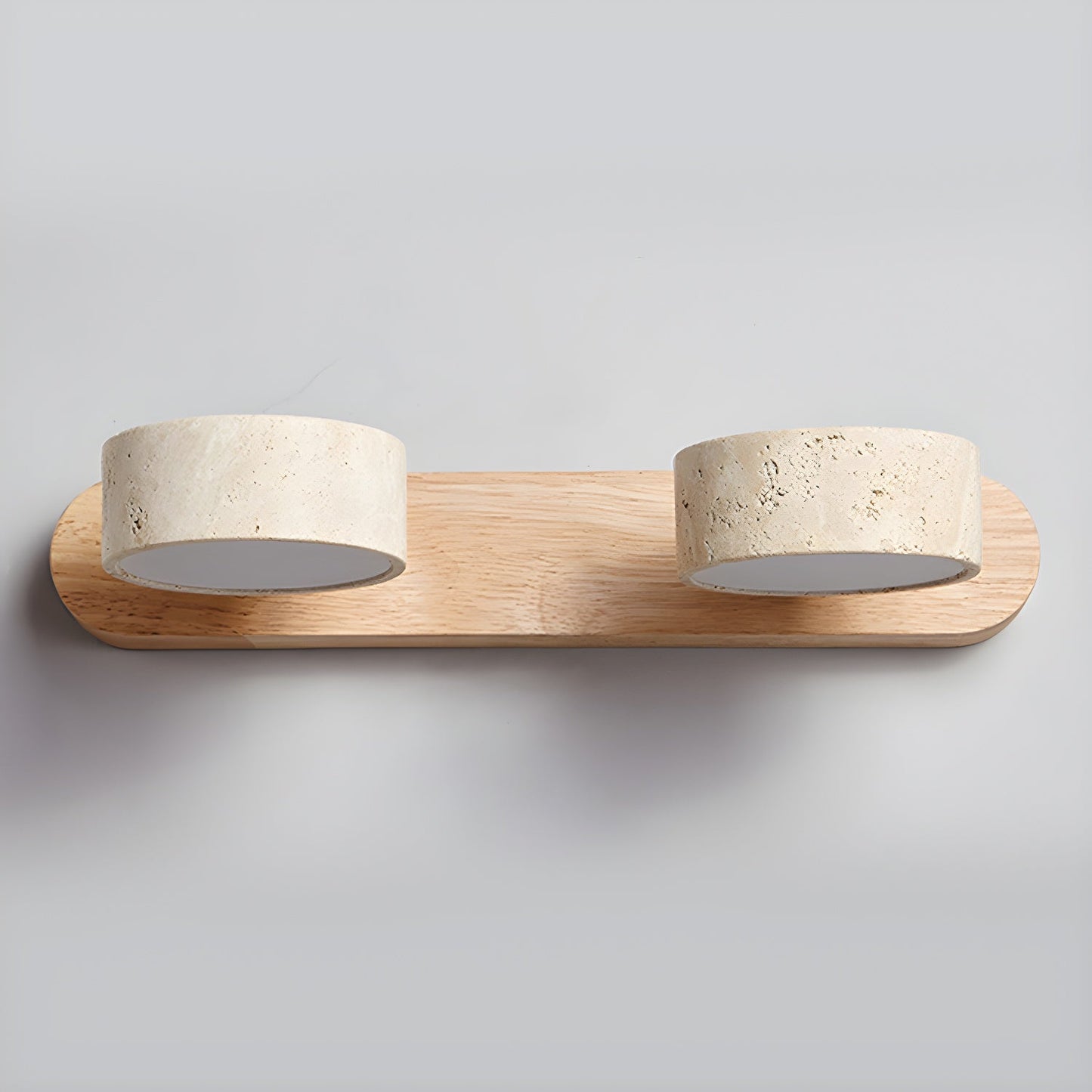 Norr – Travertin Duo Lampenhalterung Wandleuchte
