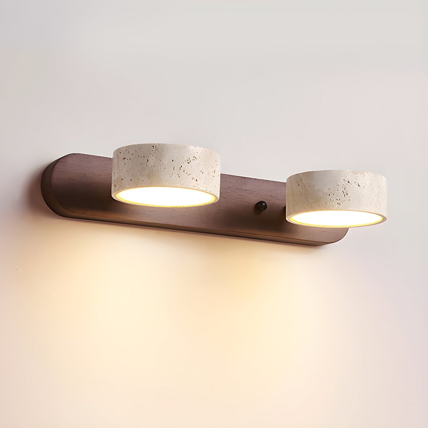 Norr – Travertin Duo Lampenhalterung Wandleuchte
