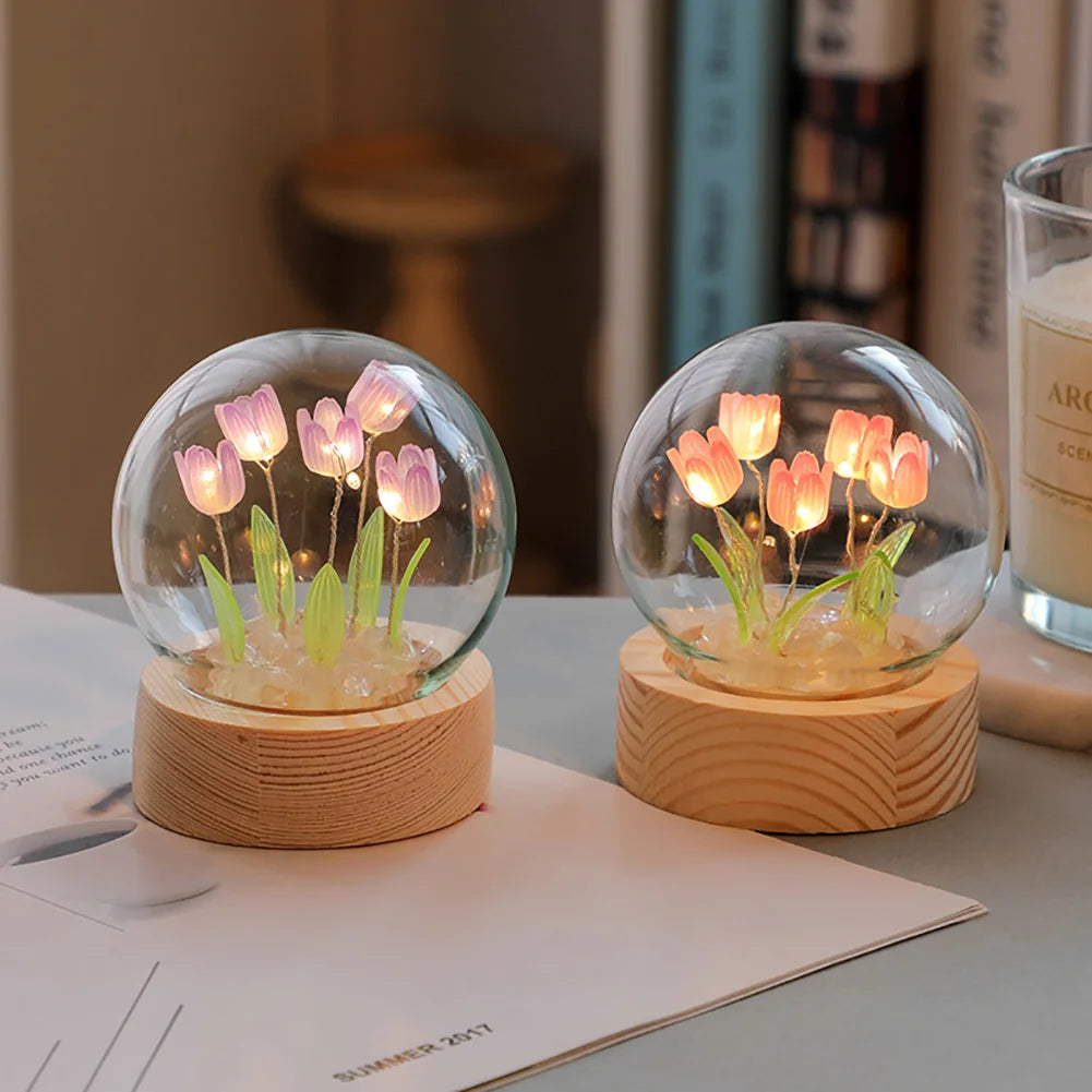 Tulpenblumen Tisch-Nachtlich