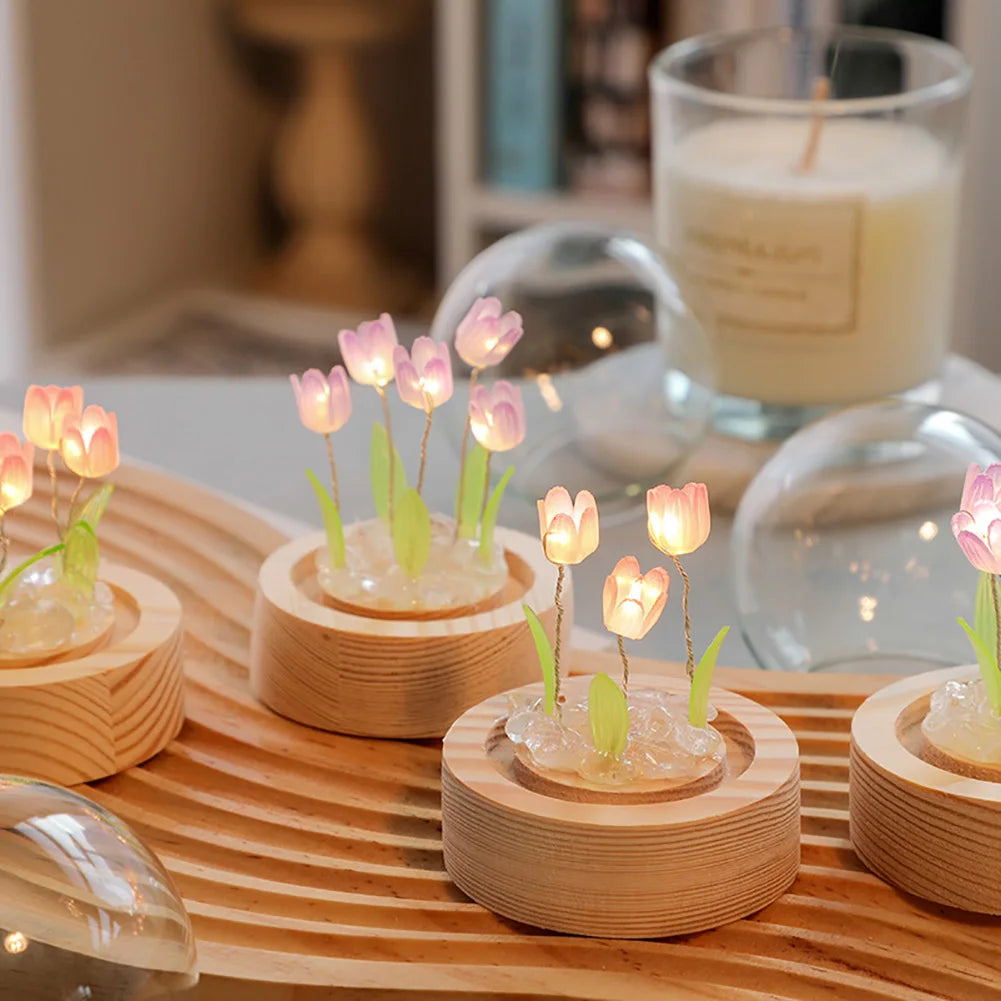 Tulpenblumen Tisch-Nachtlich