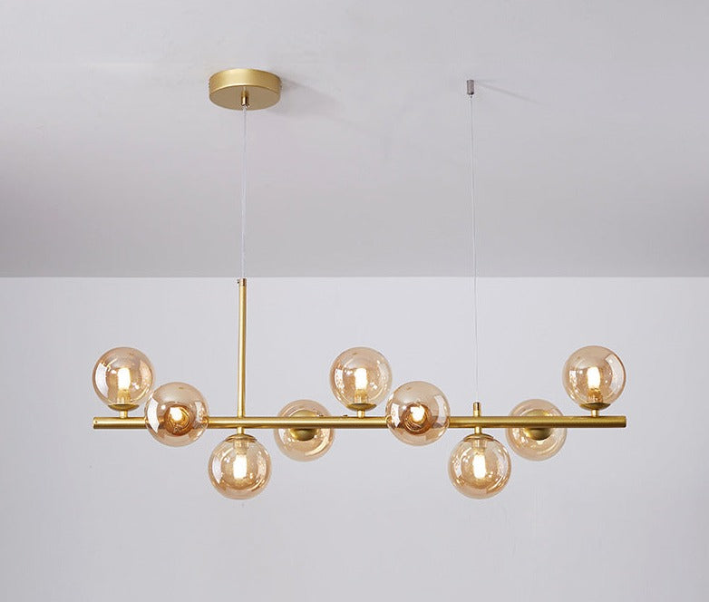 GoldLine – Eleganter Esstisch-Kronleuchter mit Designer-Flair