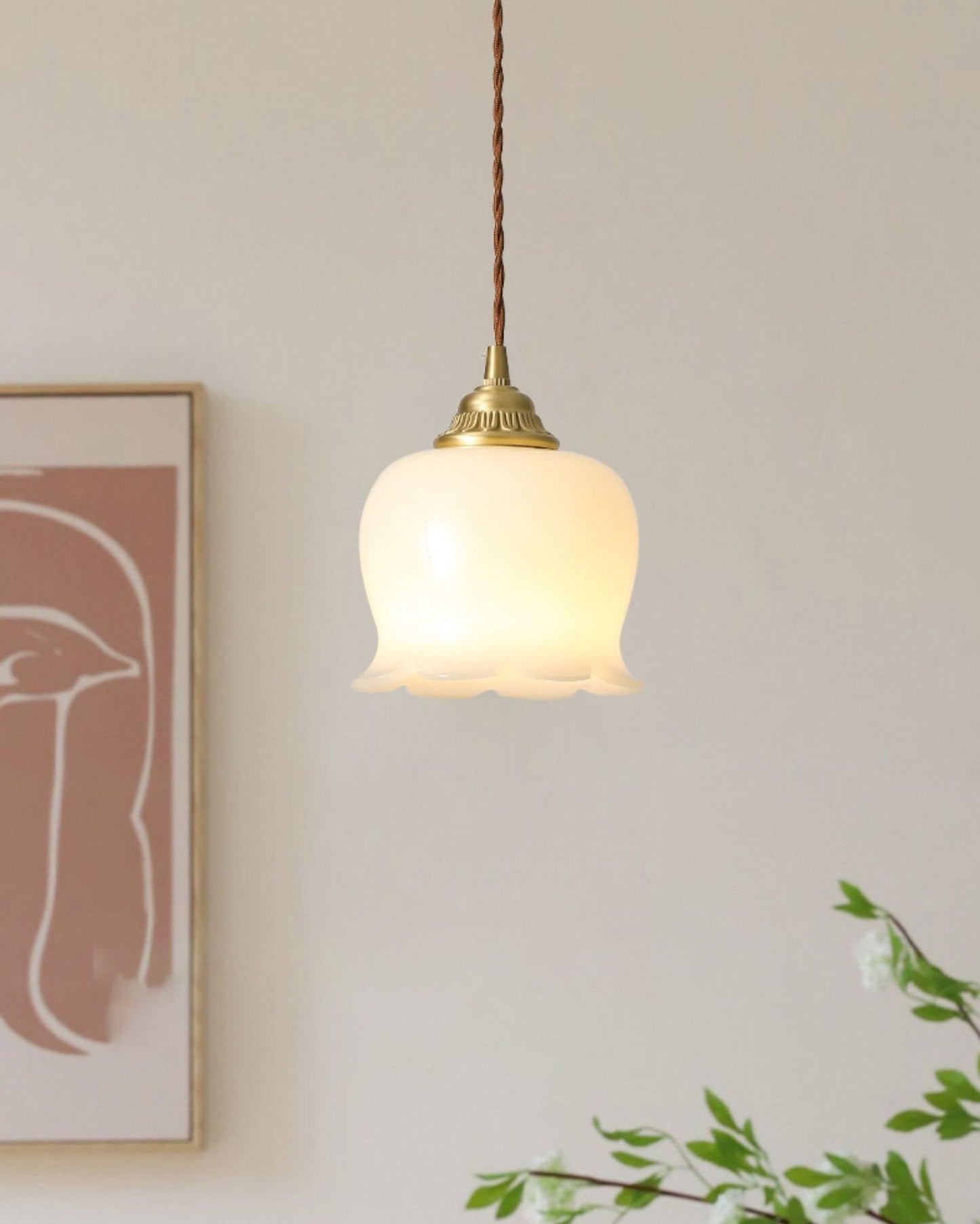 Odette – Französische Retro-Hängelampe im Maiglöckchen-Design