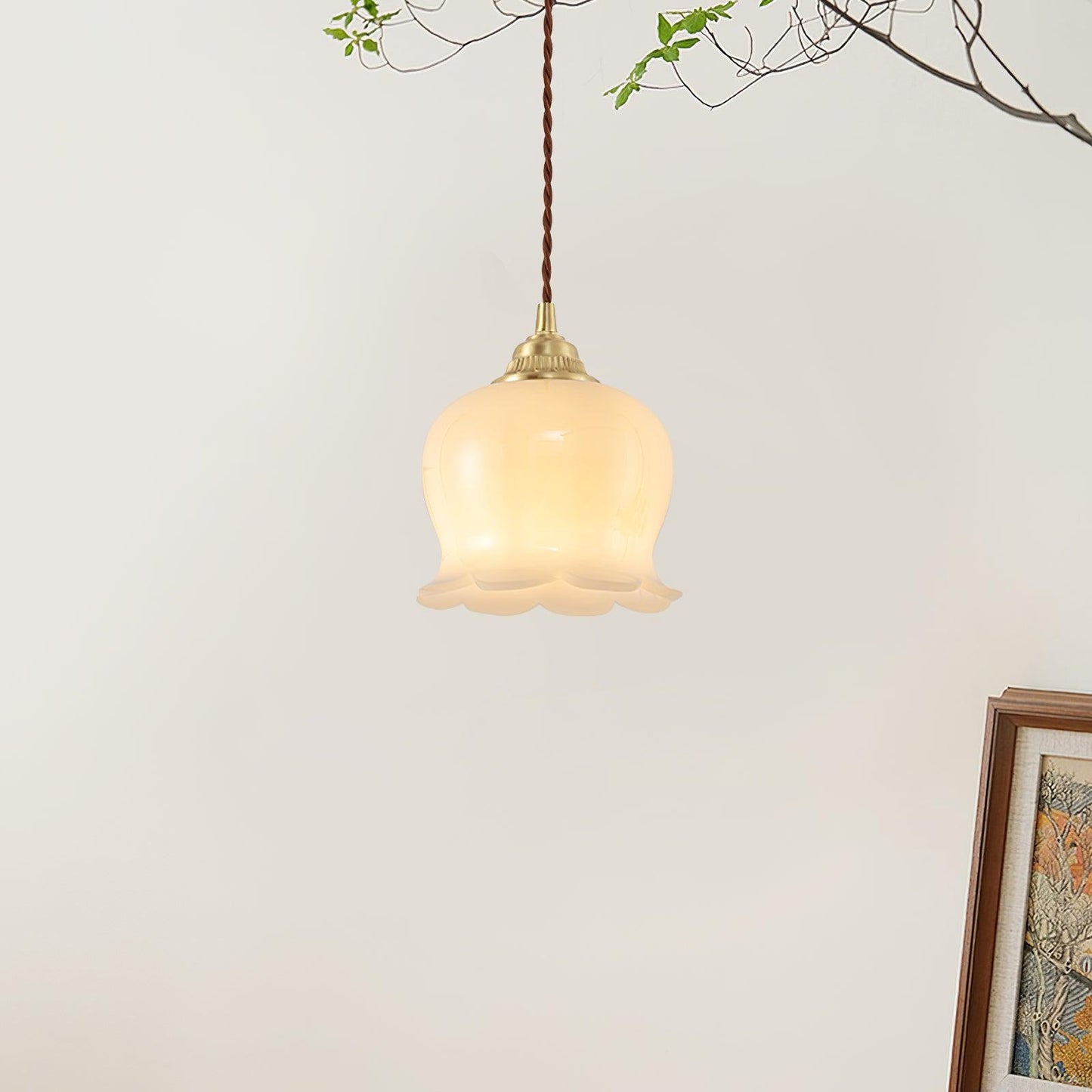 Odette – Französische Retro-Hängelampe im Maiglöckchen-Design