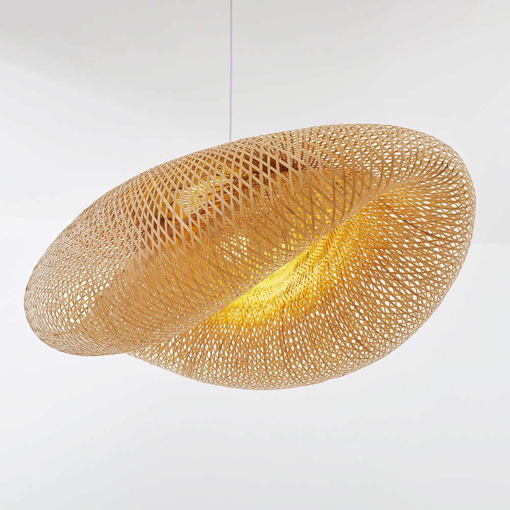 BambooGlow – Natürliche Hängelampe aus geflochtenem Bambus