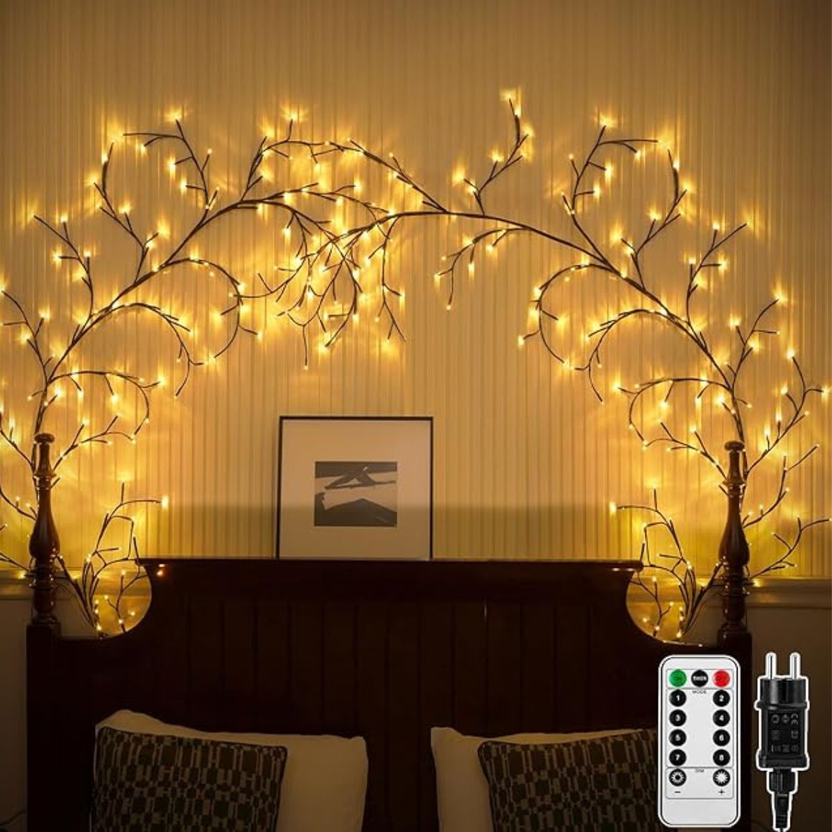 VinoLichter – Romantische LED-Lichterkette im Rebenstil