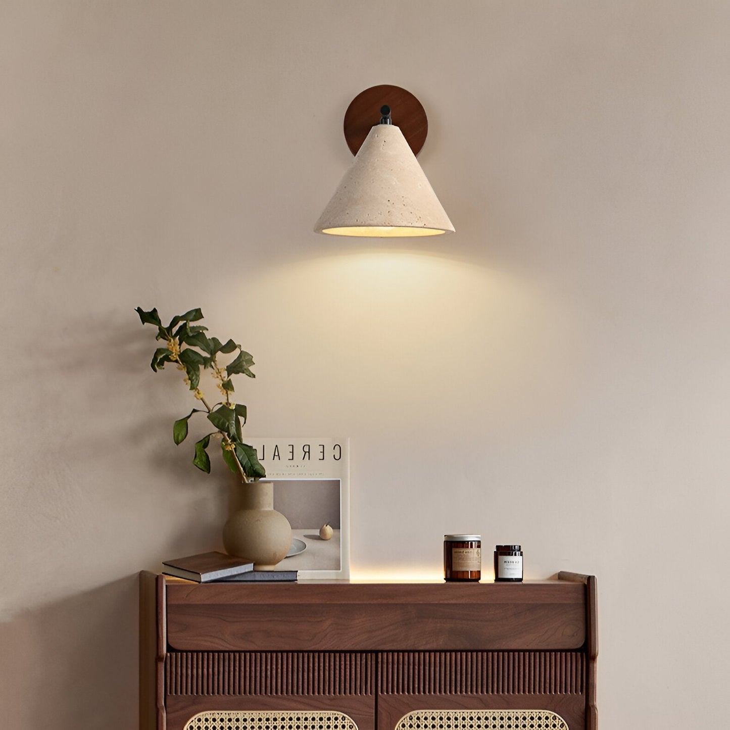 Erwin – Antik-Gelbe Stein-Wandlampe