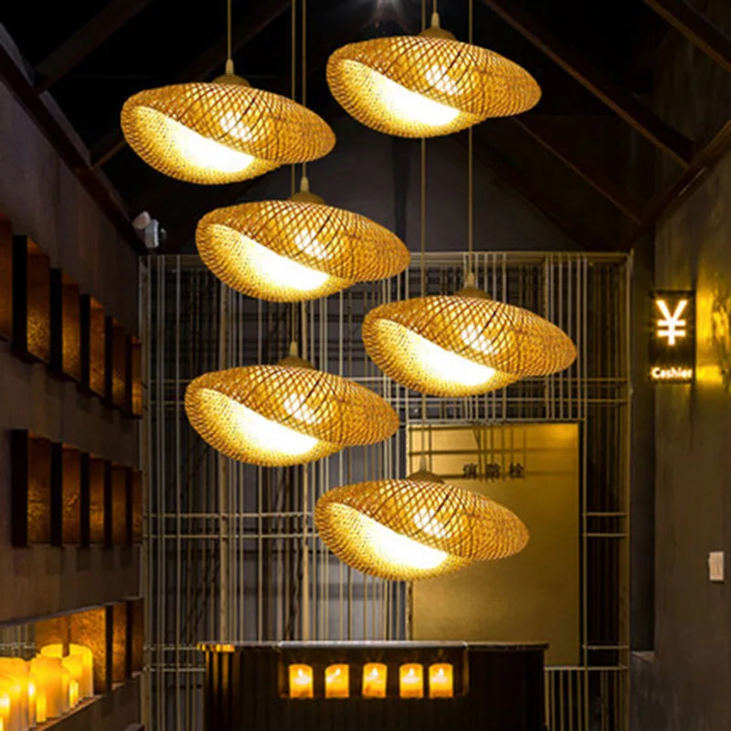 Bambus Wohnzimmer Zen Kronleuchter