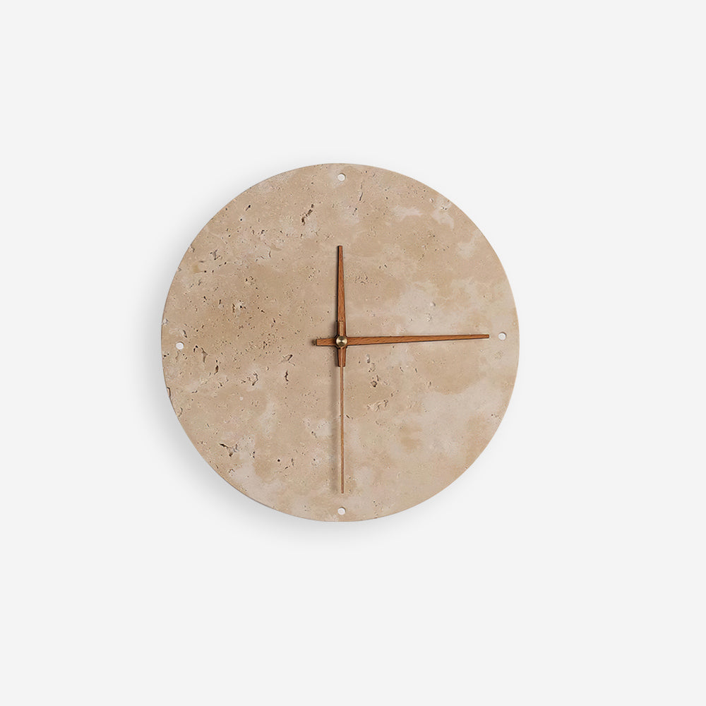 Elin – Wandleuchte mit Travertin-Uhr