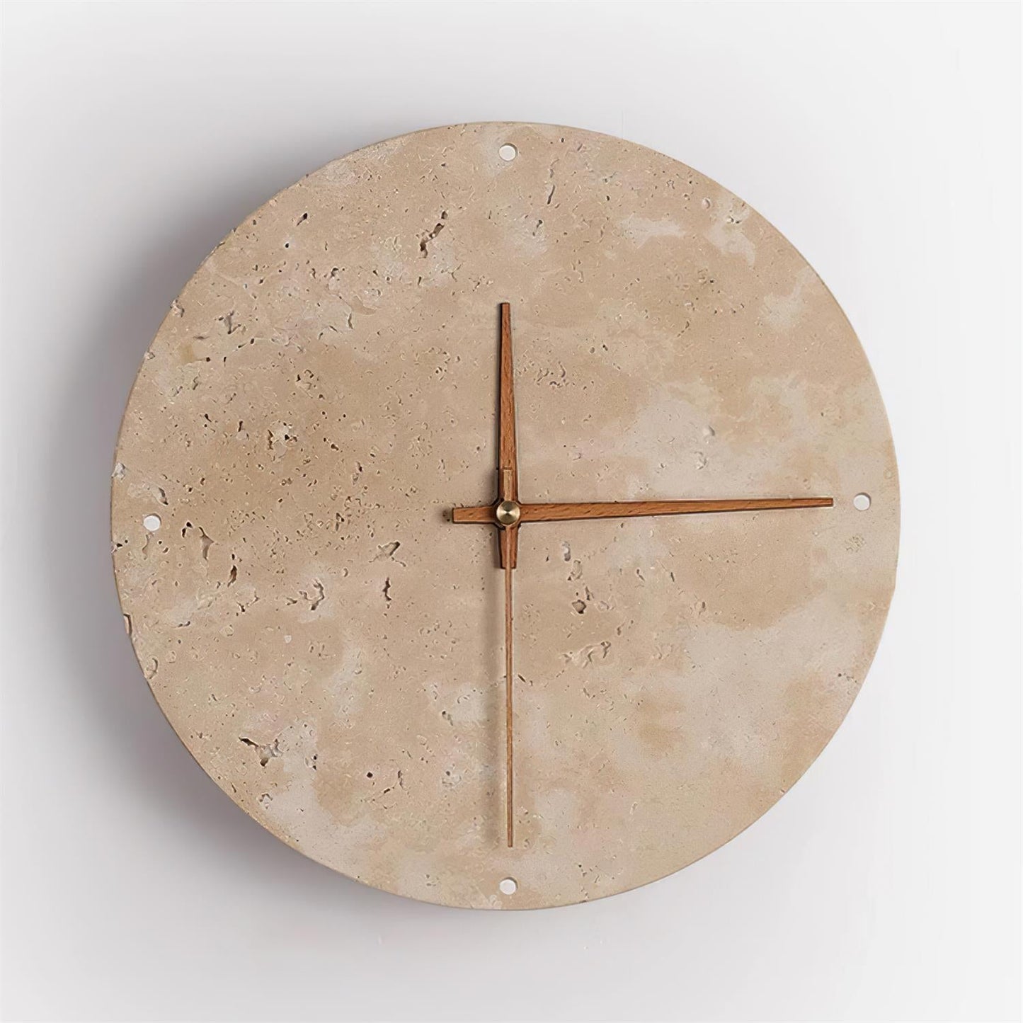 Elin – Wandleuchte mit Travertin-Uhr