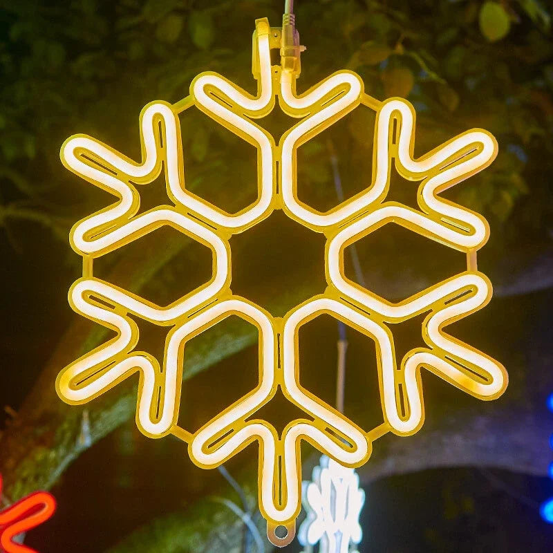 Frostella – LED Licht in Schneeflockenform für festliche Außen-Weihnachtsdekoration