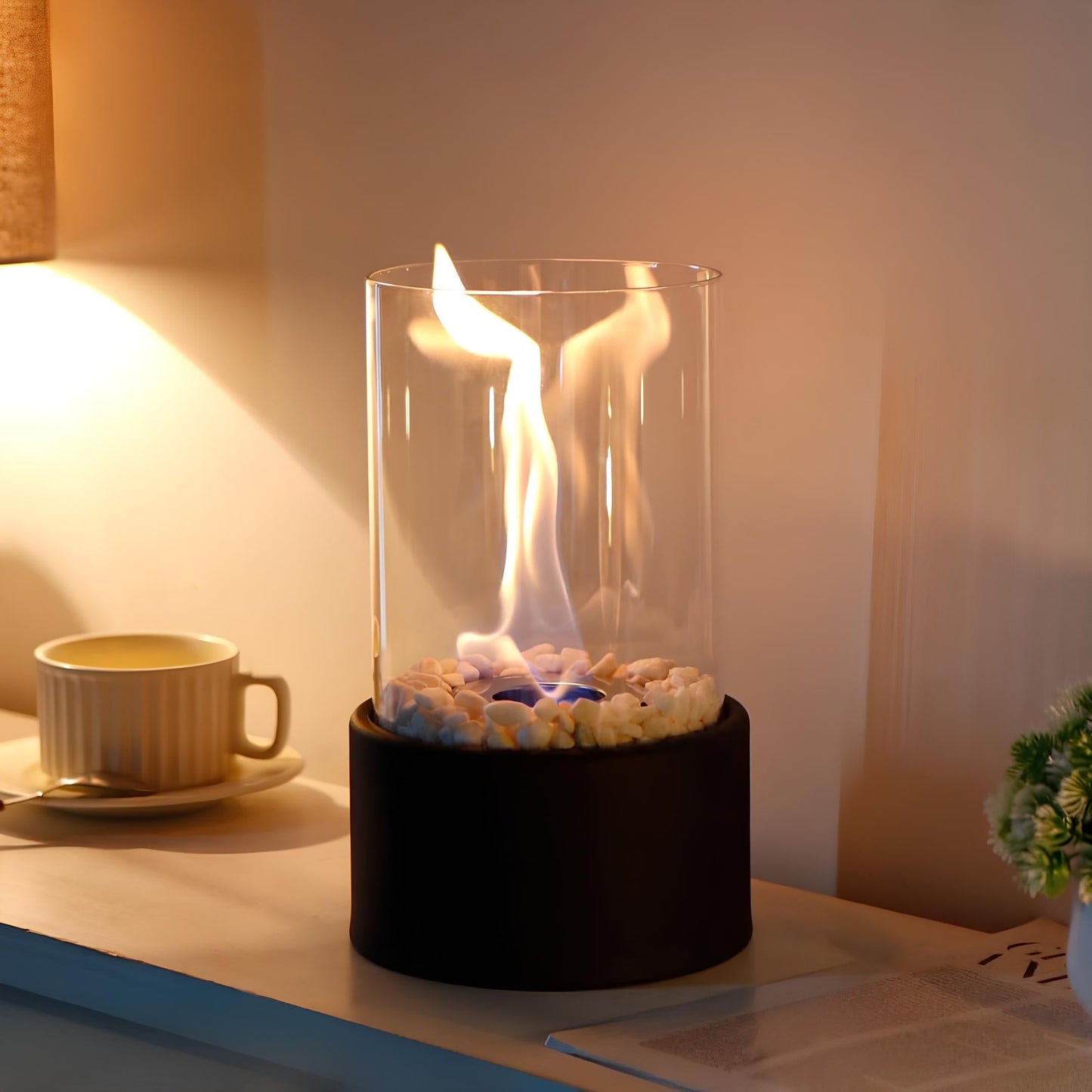 Lumea – Tragbare Glas-Tischfeuerlampe