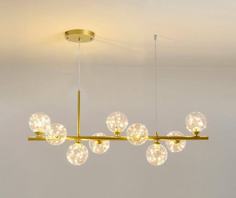 GoldLine – Eleganter Esstisch-Kronleuchter mit Designer-Flair