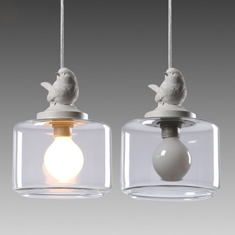 Liora – Vogel-Hängelampe aus Glas