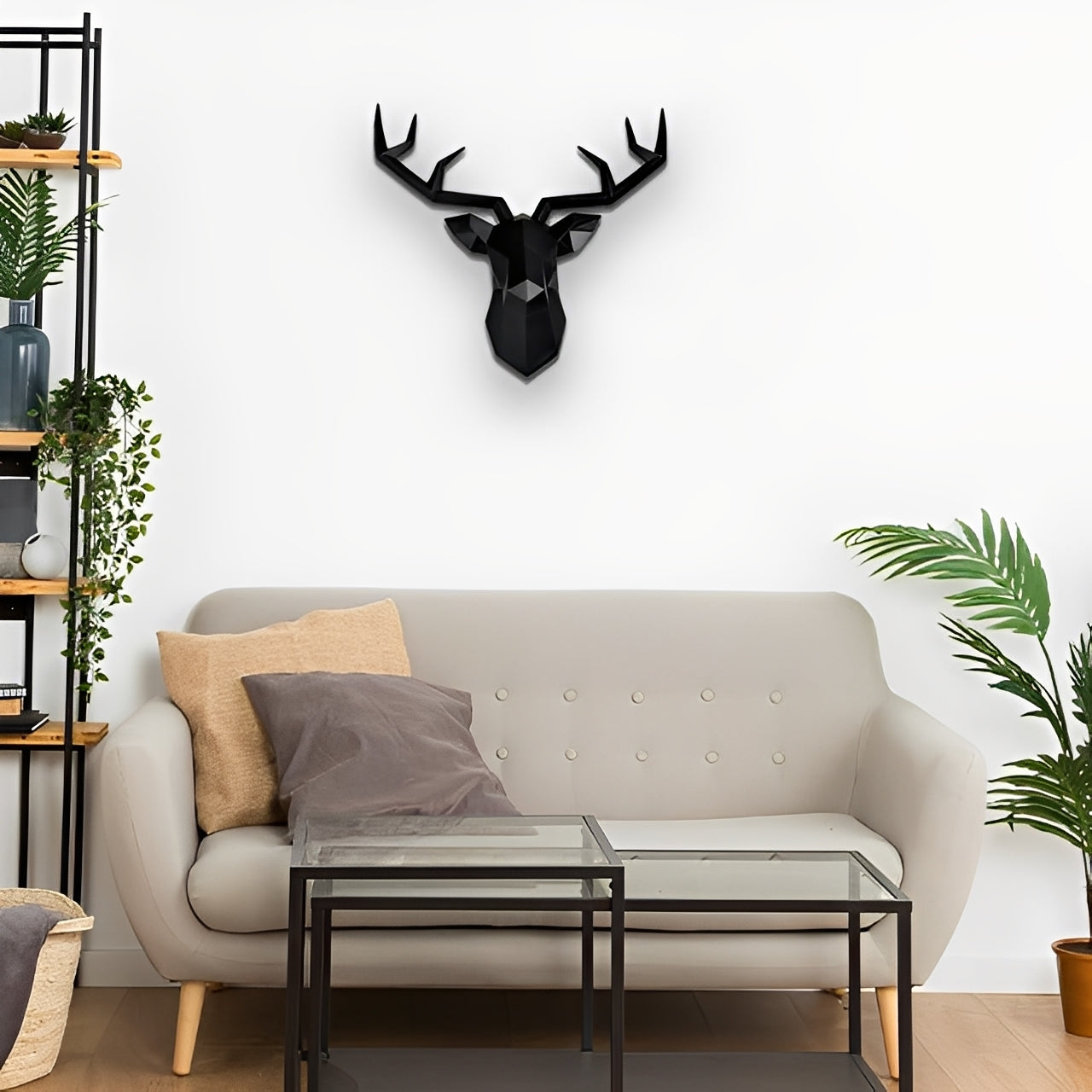 NordicAntler – Antilopenkopf-Wanddeko im Vintage-Stil