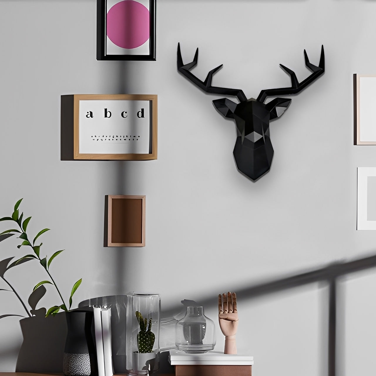 NordicAntler – Antilopenkopf-Wanddeko im Vintage-Stil
