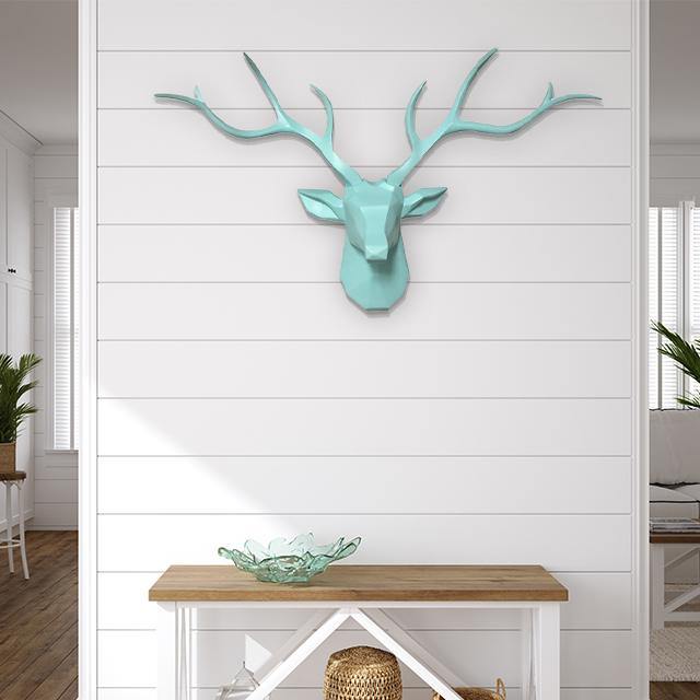 3D Hirschkopf-Wandhaken im nordischen Look