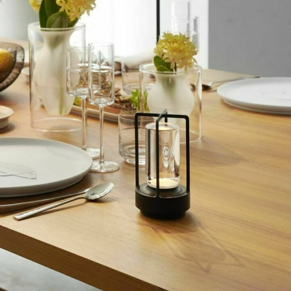 CrystalGlow – Kabellose LED-Kristalllampe im Laternenstil