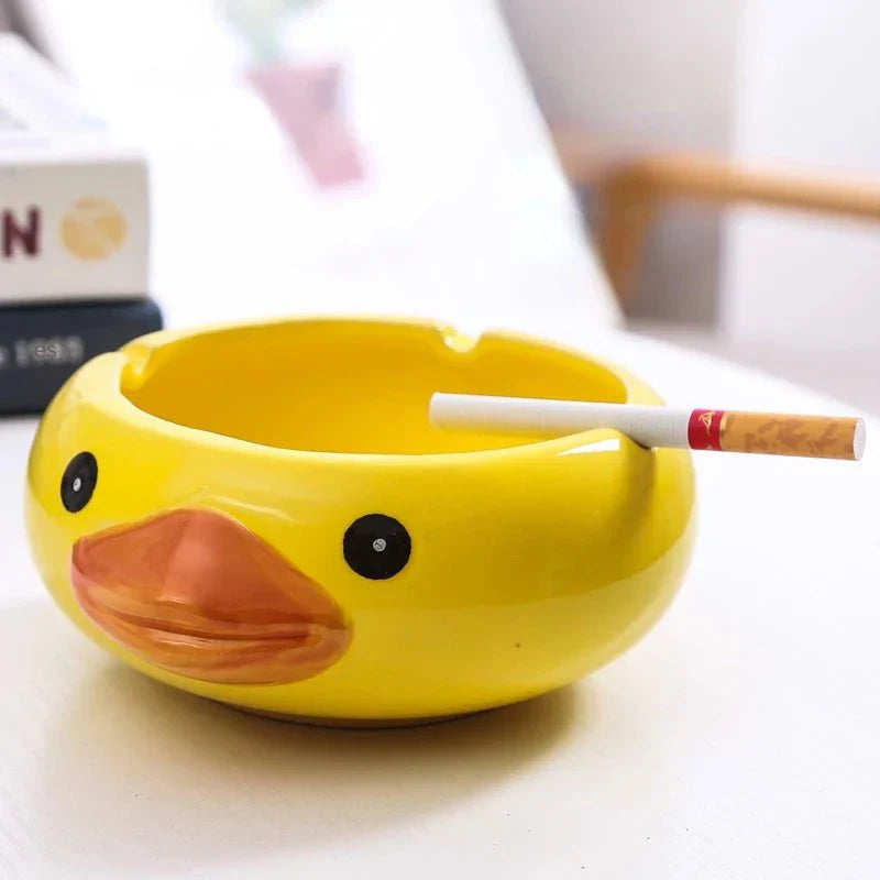 WhimsiSmoke - Lustiger Keramik-Aschenbecher im Cartoon-Tier-Design