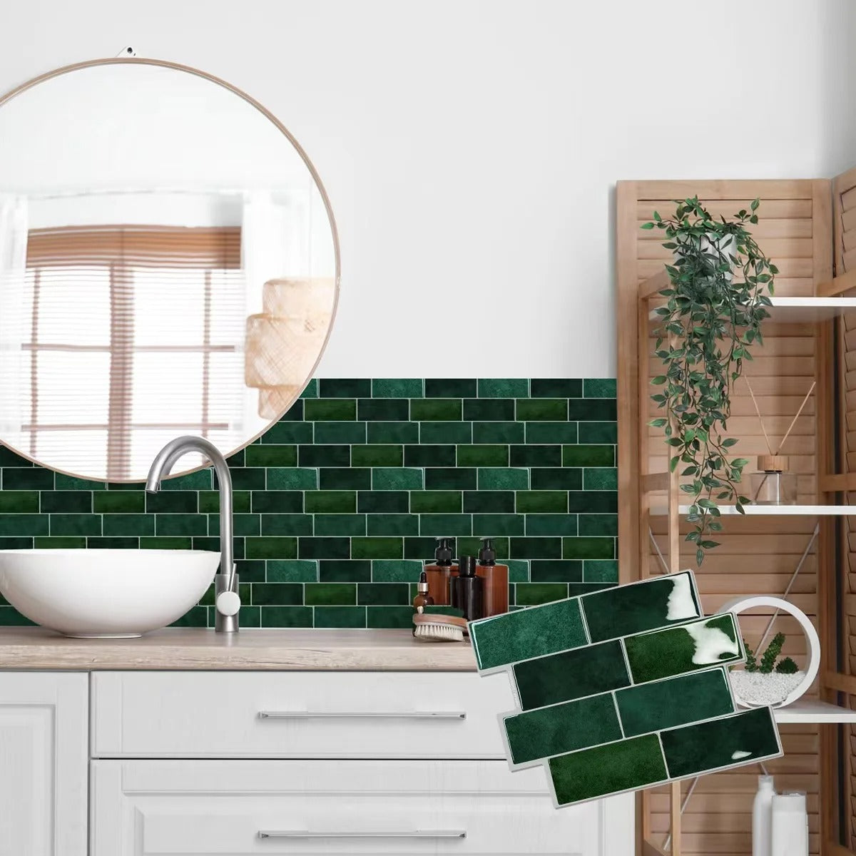 Siena – 3D Epoxy Wandsticker im Fliesenlook