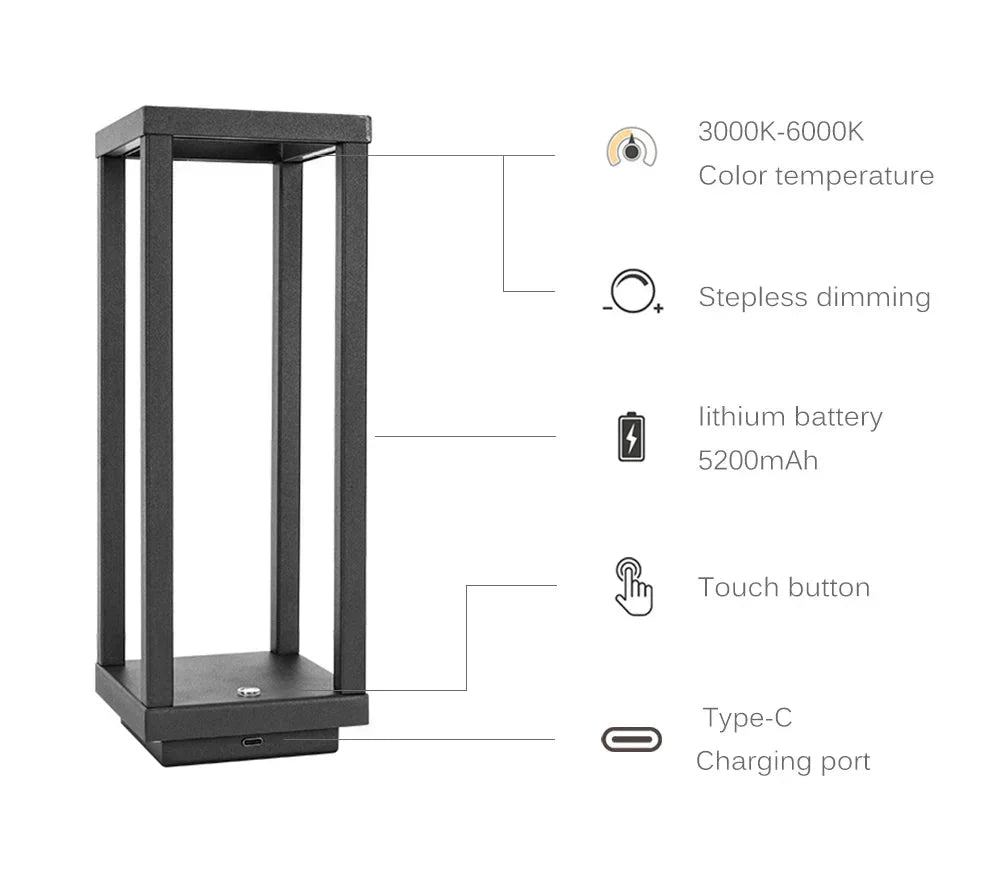 TouchLite – Kabellose LED-Tischlampe mit Sensorsteuerung