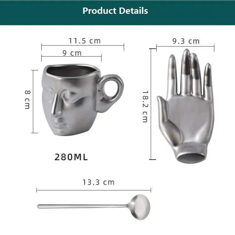 FaceBrew – Kaffeetassen-Set mit minimalistischer Gesichtsform