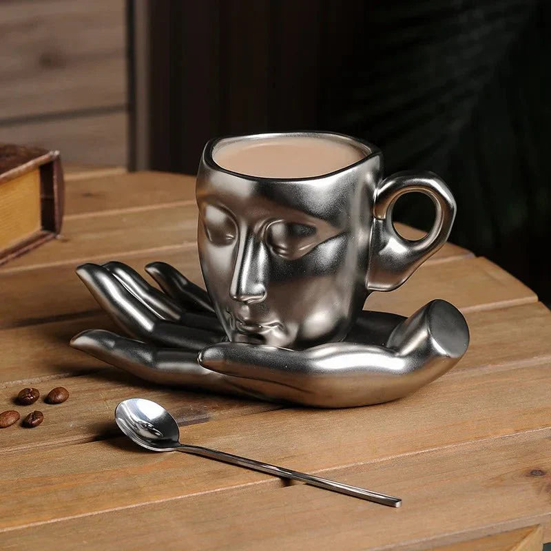 FaceBrew – Kaffeetassen-Set mit minimalistischer Gesichtsform
