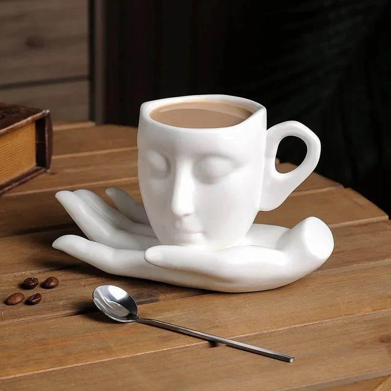 FaceBrew – Kaffeetassen-Set mit minimalistischer Gesichtsform